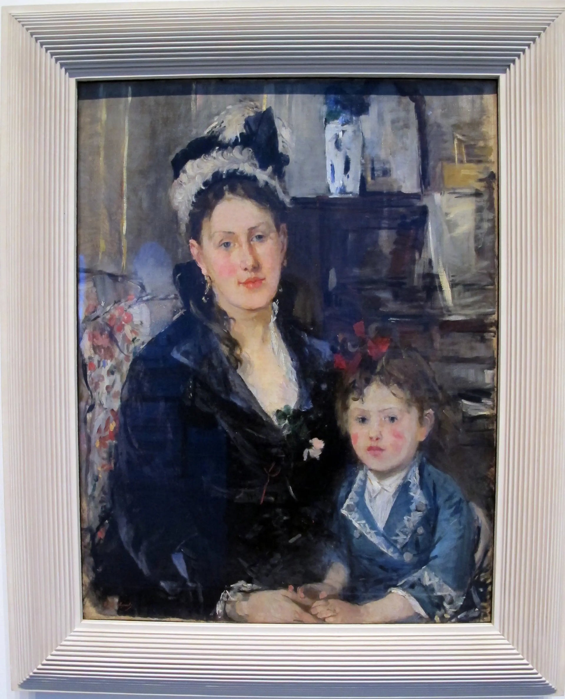 Portrait de Madame Boursier et de sa fille - Berthe Morisot image 1 reproduction de peinture à l’huile
