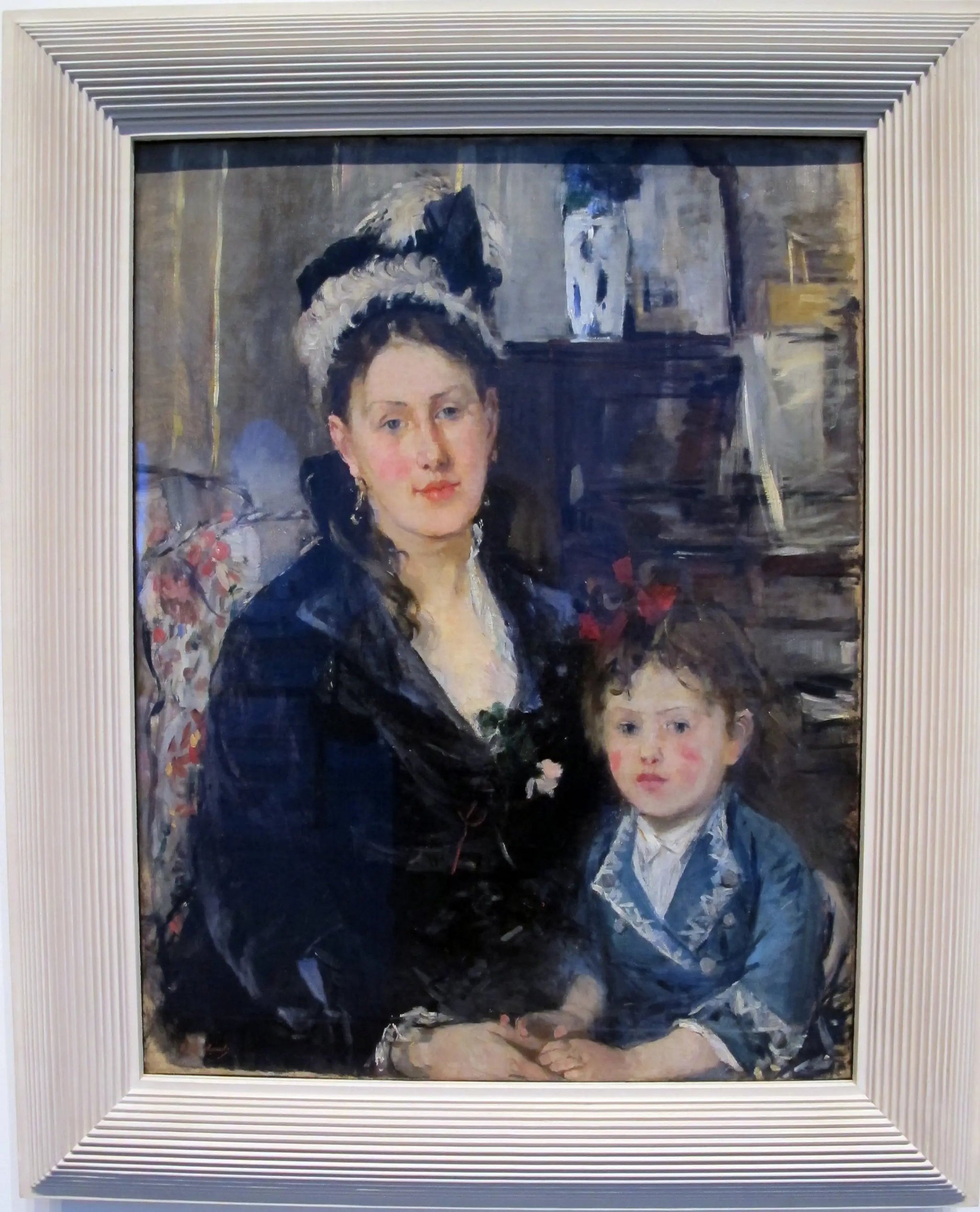 Portrait de Madame Boursier et de sa fille - Berthe Morisot image 1 reproduction de peinture à l’huile