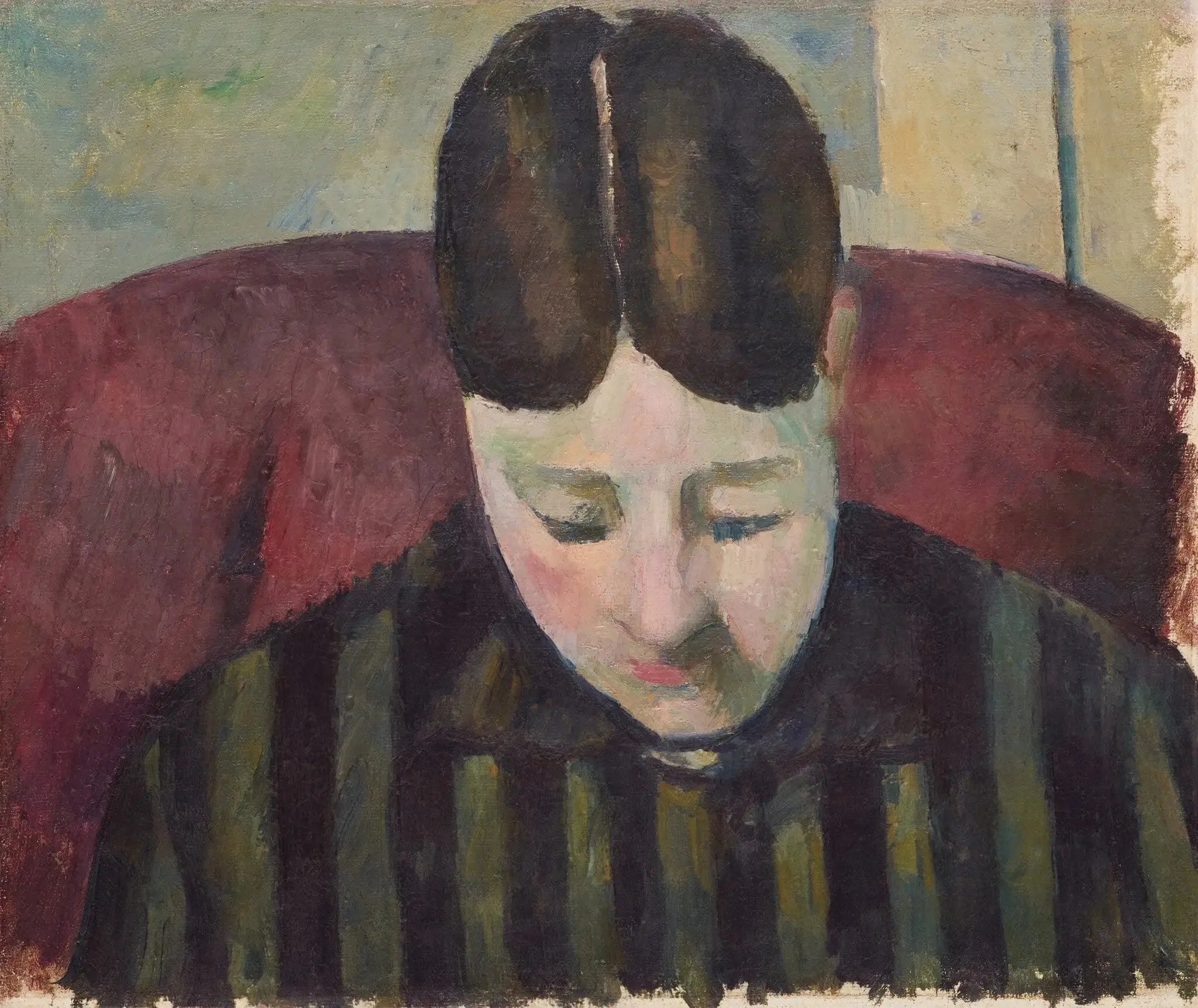 Portrait de Madame Cézanne - Paul Cézanne image 1 reproduction artisanale de tableau