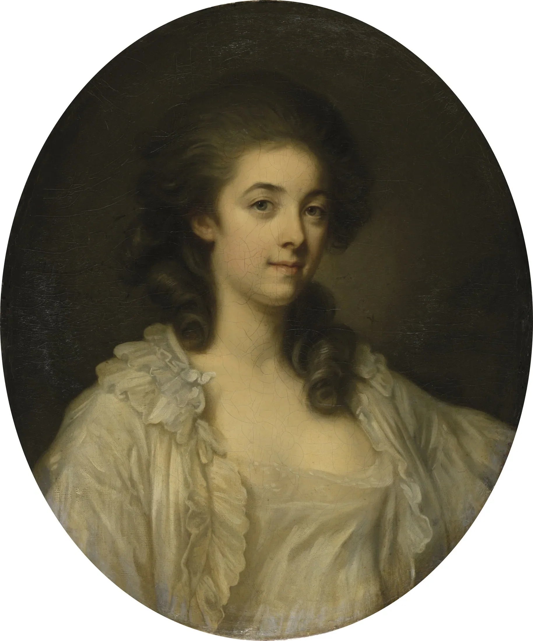 Portrait de Madame de Champcenetz - Jean-Baptiste Greuze image 1 reproduction de peinture à l’huile