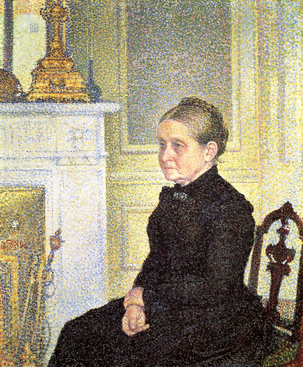 Portrait de Madame Charles Maus - Théo van Rysselberghe image 1 copie de tableau peinte à la main