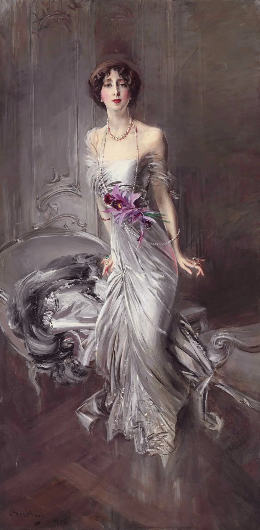 Portrait de Madame Doyen - Giovanni Boldini image 1 reproduction de peinture à l’huile