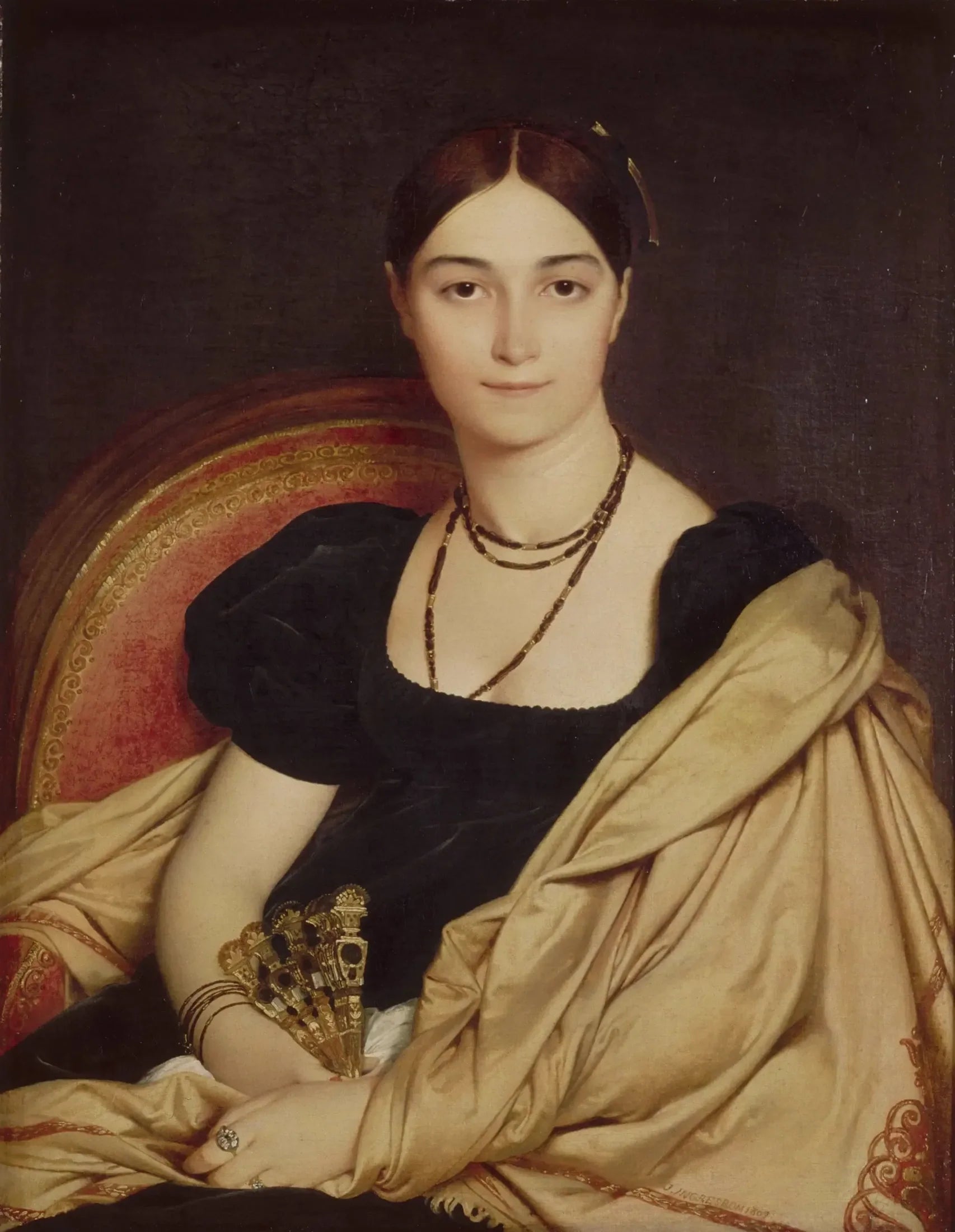 Portrait de Madame Duvaucey - Jean-Auguste-Dominique Ingres image 1 reproduction d’œuvre d’art à l’huile