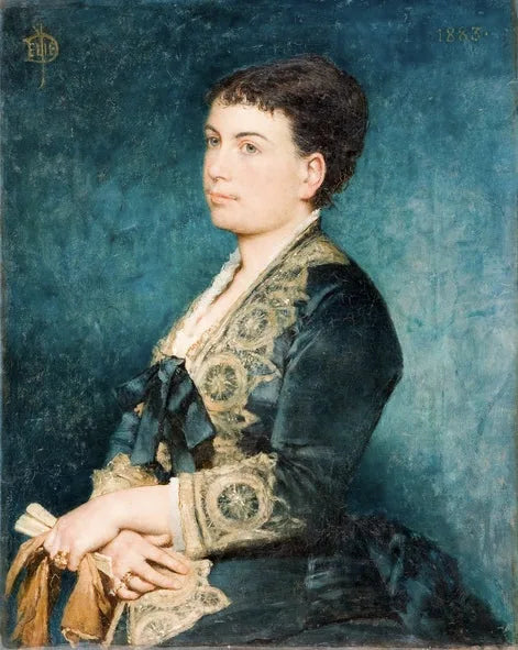 Portrait de Madame Fanny Guyard-Gouin - Jules-Élie Delaunay image 1 copie de tableau peinte à la main