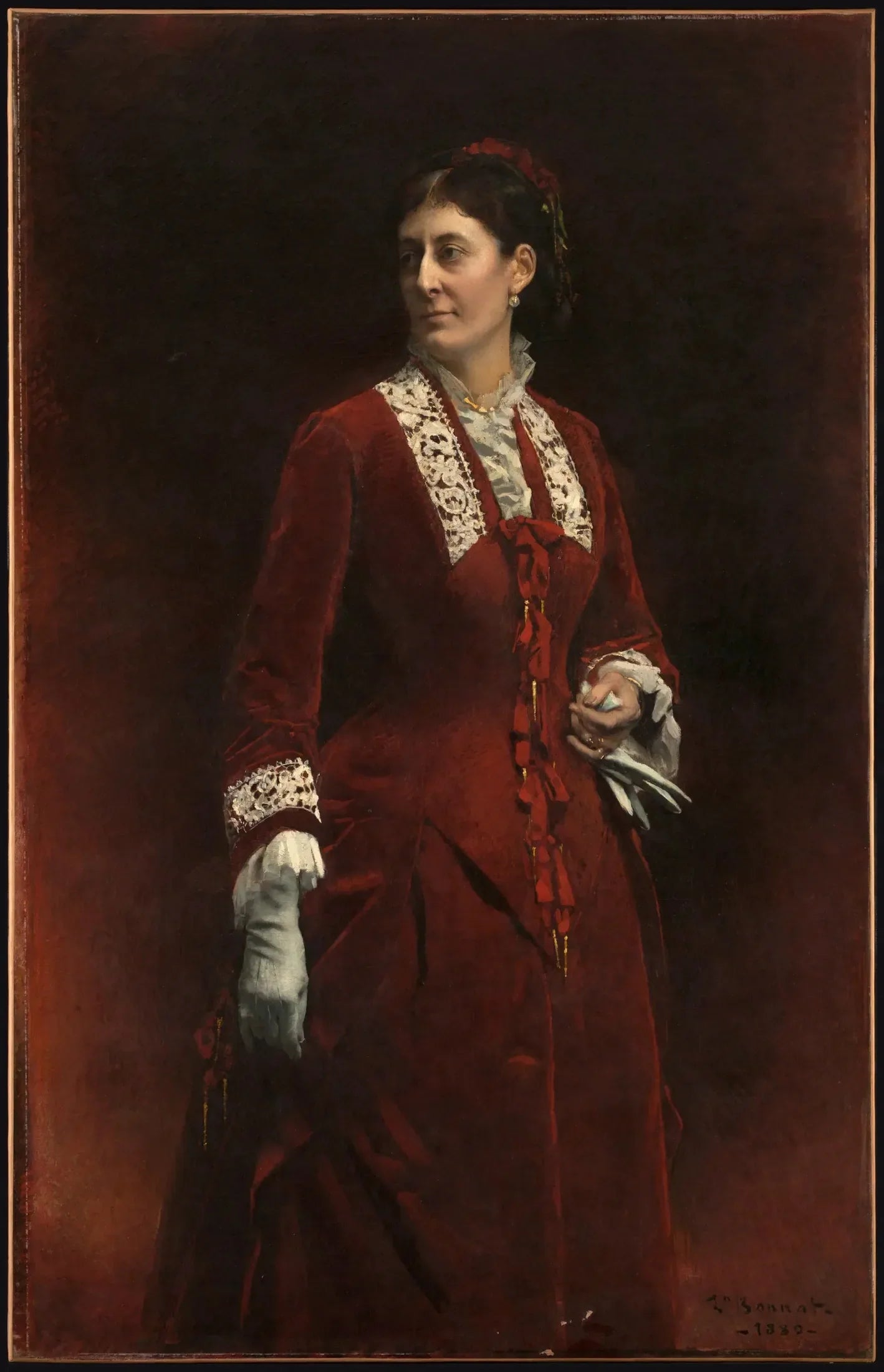 Portrait de Madame Georges Ehrler - Léon Bonnat image 1 reproduction artisanale de tableau