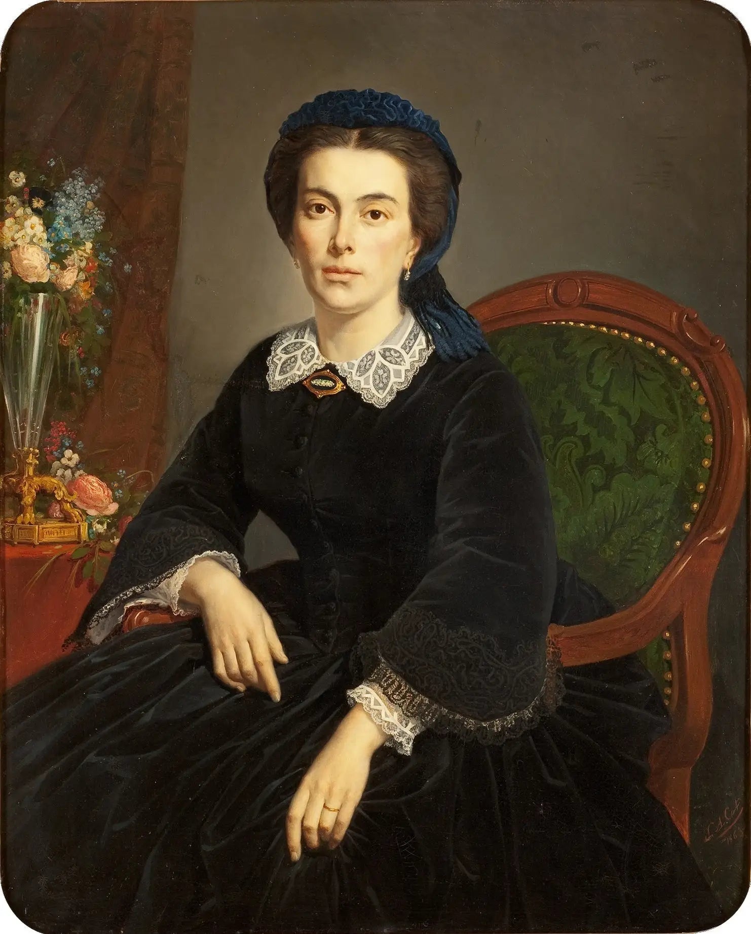 Portrait de Madame Gervais - Pierre Auguste Cot image 1 reproduction réalisée par Alpha Reproduction