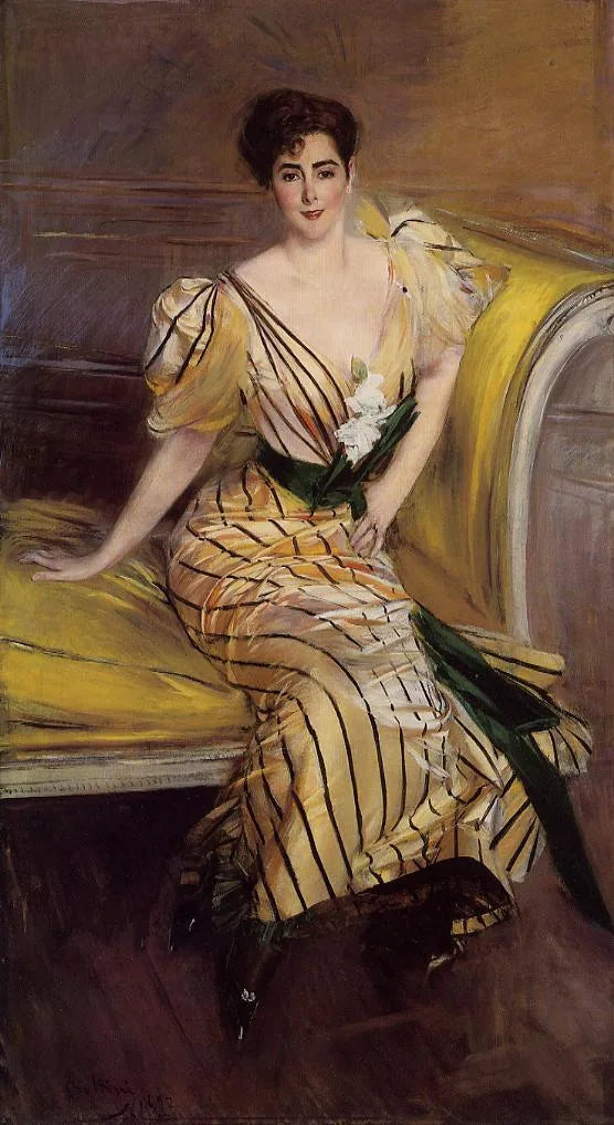 Portrait de Madame Joséphine Alvear de Errazuriz - Giovanni Boldini image 1 reproduction artisanale de tableau