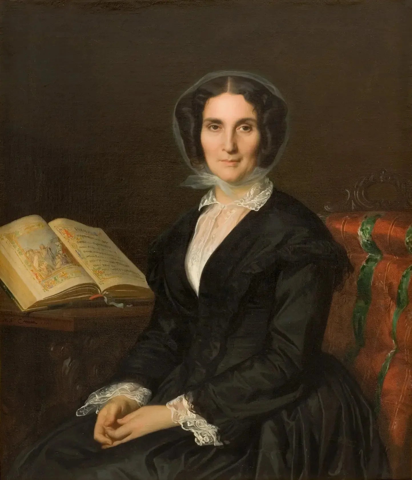Portrait de Madame Louise Marès, née Bidreman - Alexandre Cabanel image 1 reproduction artisanale de tableau