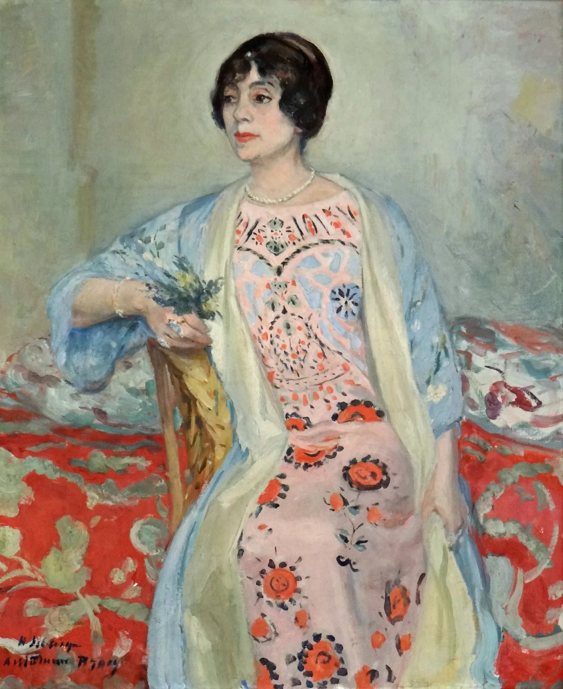Portrait de Madame Marie-Marguerite Brocq - Henri Lebasque image 1 tableau peint à l’huile sur toile