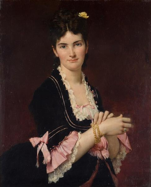 Portrait de Madame Mestayer - Jules-Élie Delaunay image 1 copie de tableau peinte à la main