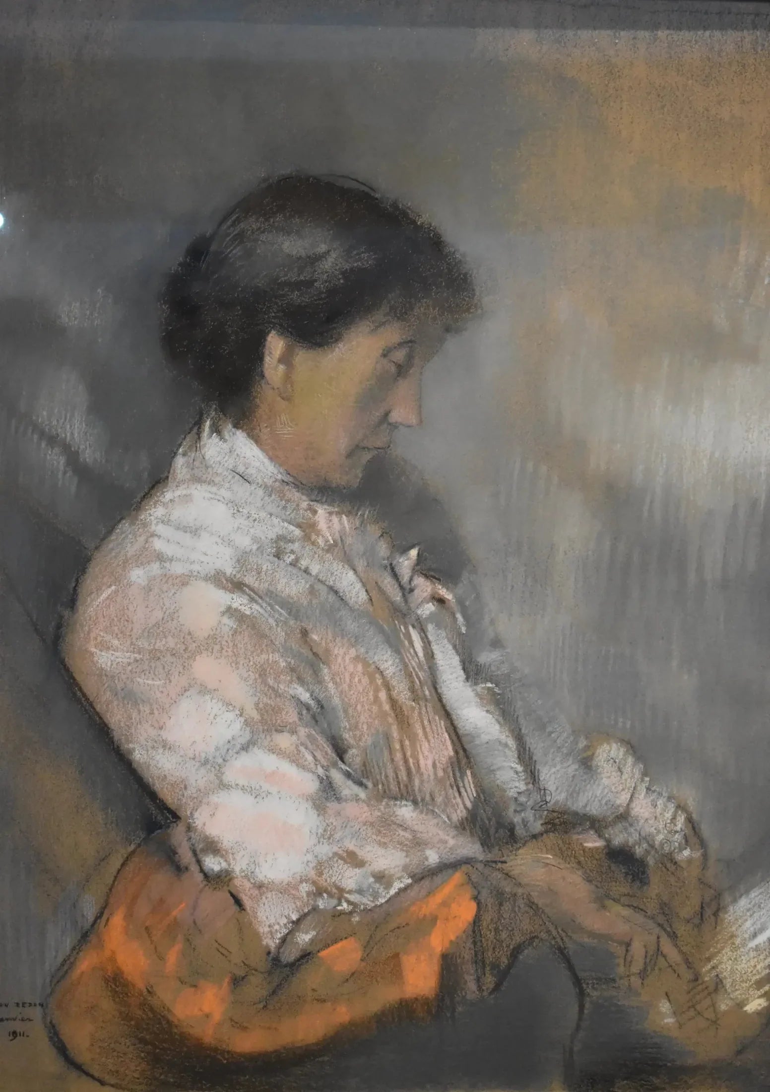 Portrait de Madame Redon - Odilon Redon image 1 tableau peint à l’huile sur toile