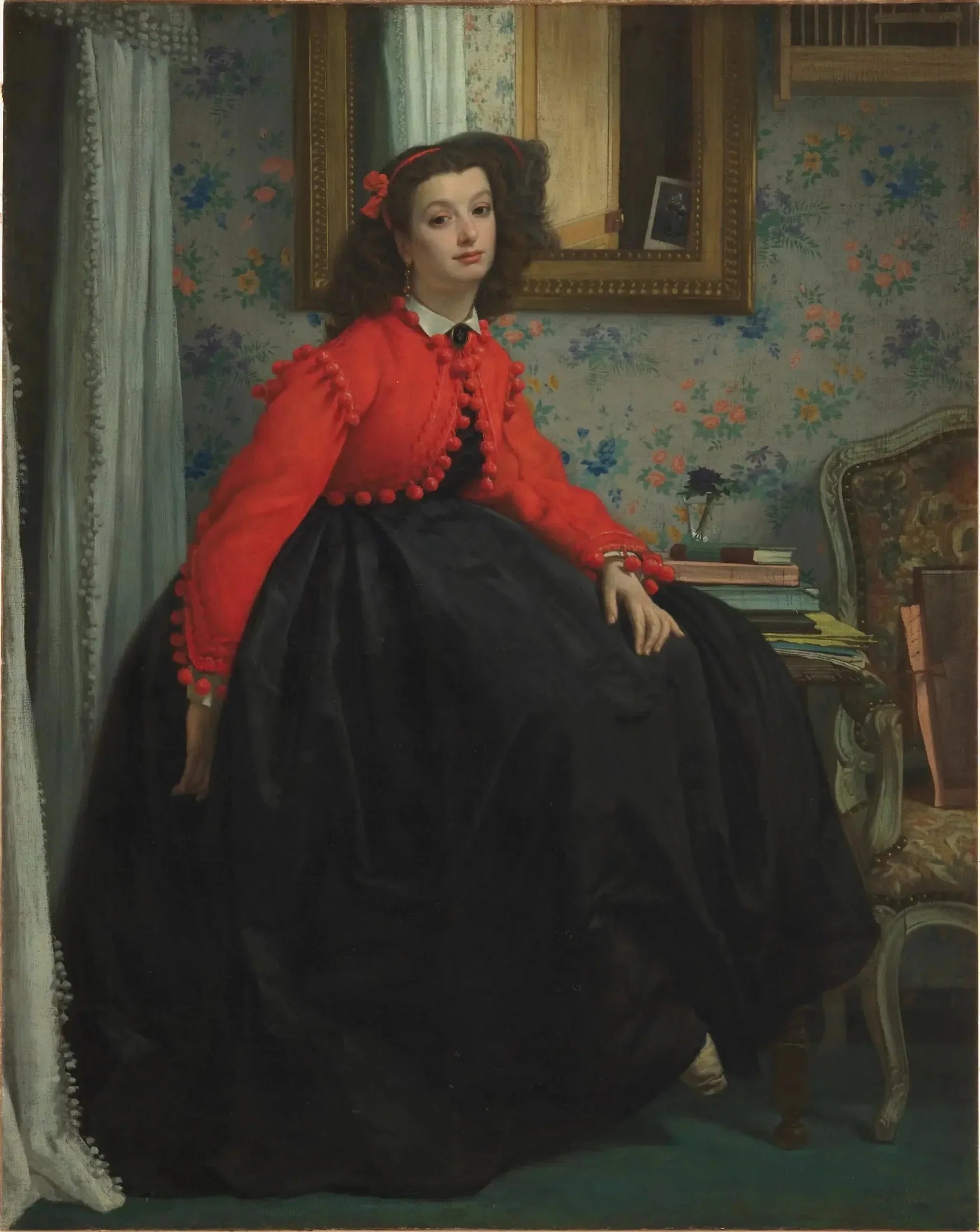 Portrait de Mademoiselle L.L. - James Tissot image 1 reproduction de peinture à l’huile