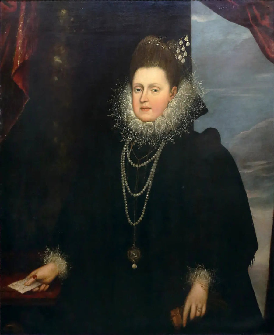 Portrait de Margherita Gonzaga d'Este - Frans Pourbus the Younger image 1 tableau peint à l’huile sur toile
