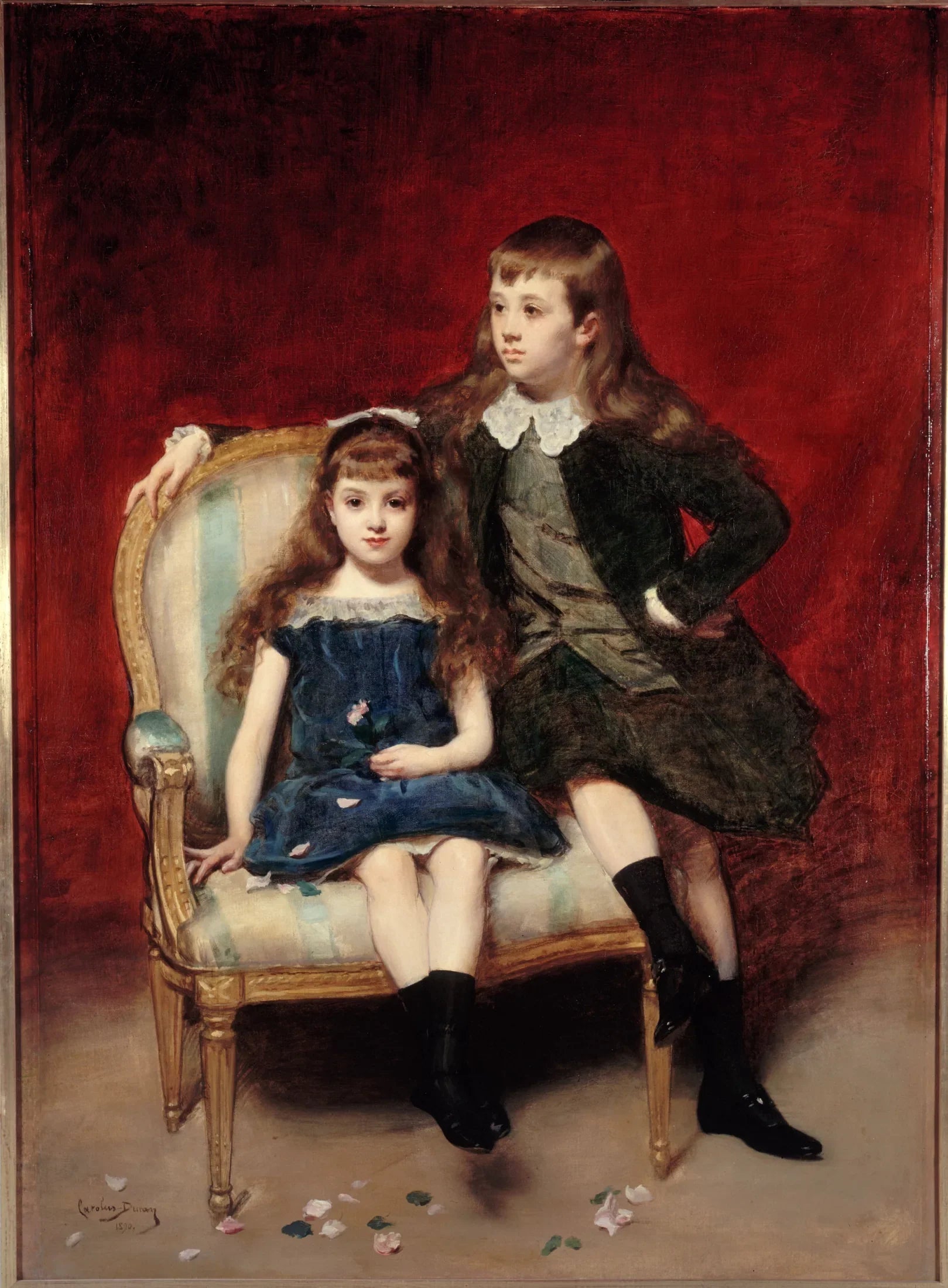 Portrait de Marguerite (1883-1973) et Robert (1880-1956) de Broglie - Carolus-Duran image 1 reproduction artisanale de tableau