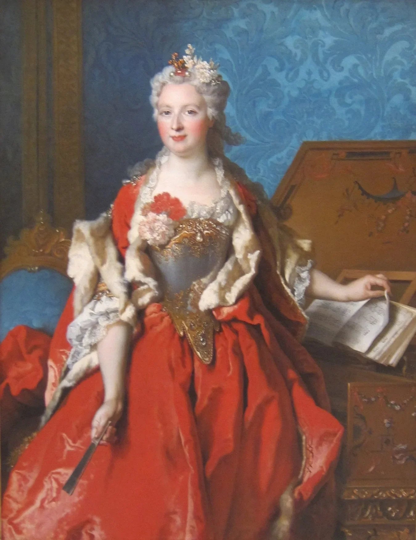 Portrait de Marguerite de Sève - Nicolas de Largillière image 1 reproduction de peinture à l’huile