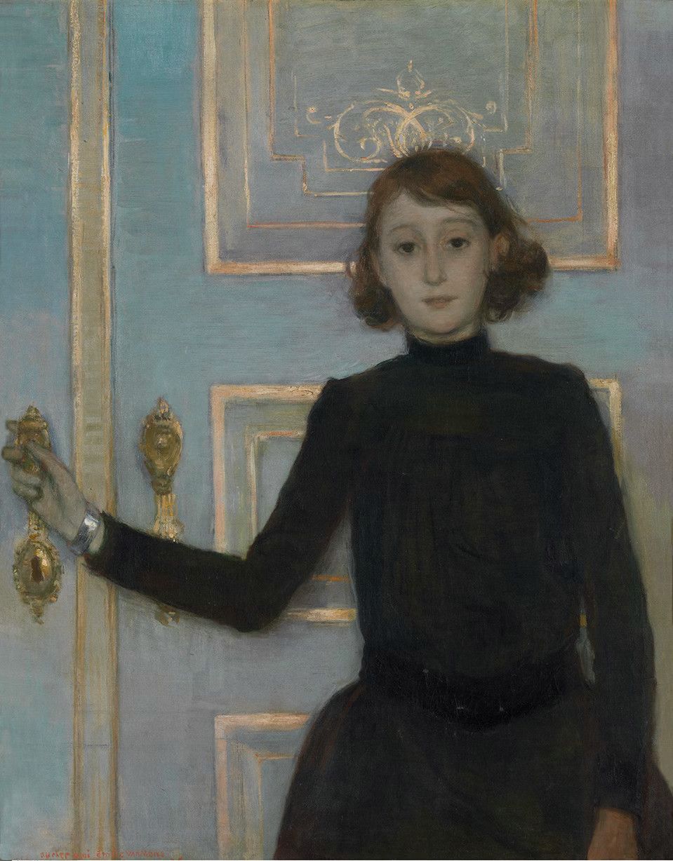 Portrait de Marguerite Van Mons - Théo van Rysselberghe image 1 copie de tableau peinte à la main