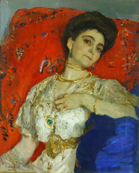 Portrait de Maria Akimova - Valentin Serov image 1 tableau peint à l’huile sur toile