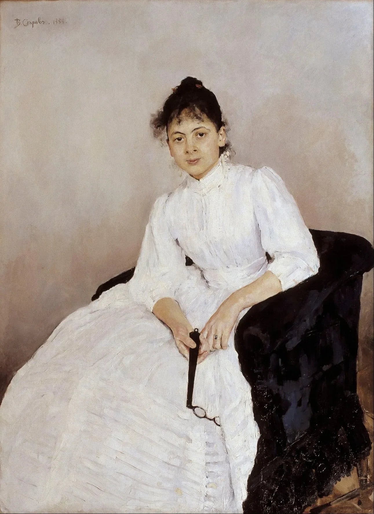 Portrait de Maria F. Jakuntjikova - Valentin Serov image 1 tableau peint à l’huile sur toile