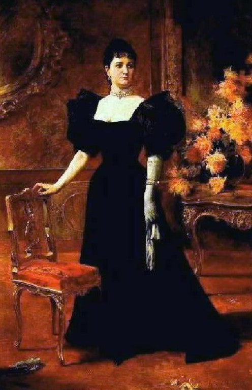 Portrait de María Ibarra de Matos - Arturo Michelena image 1 tableau peint à l’huile sur toile