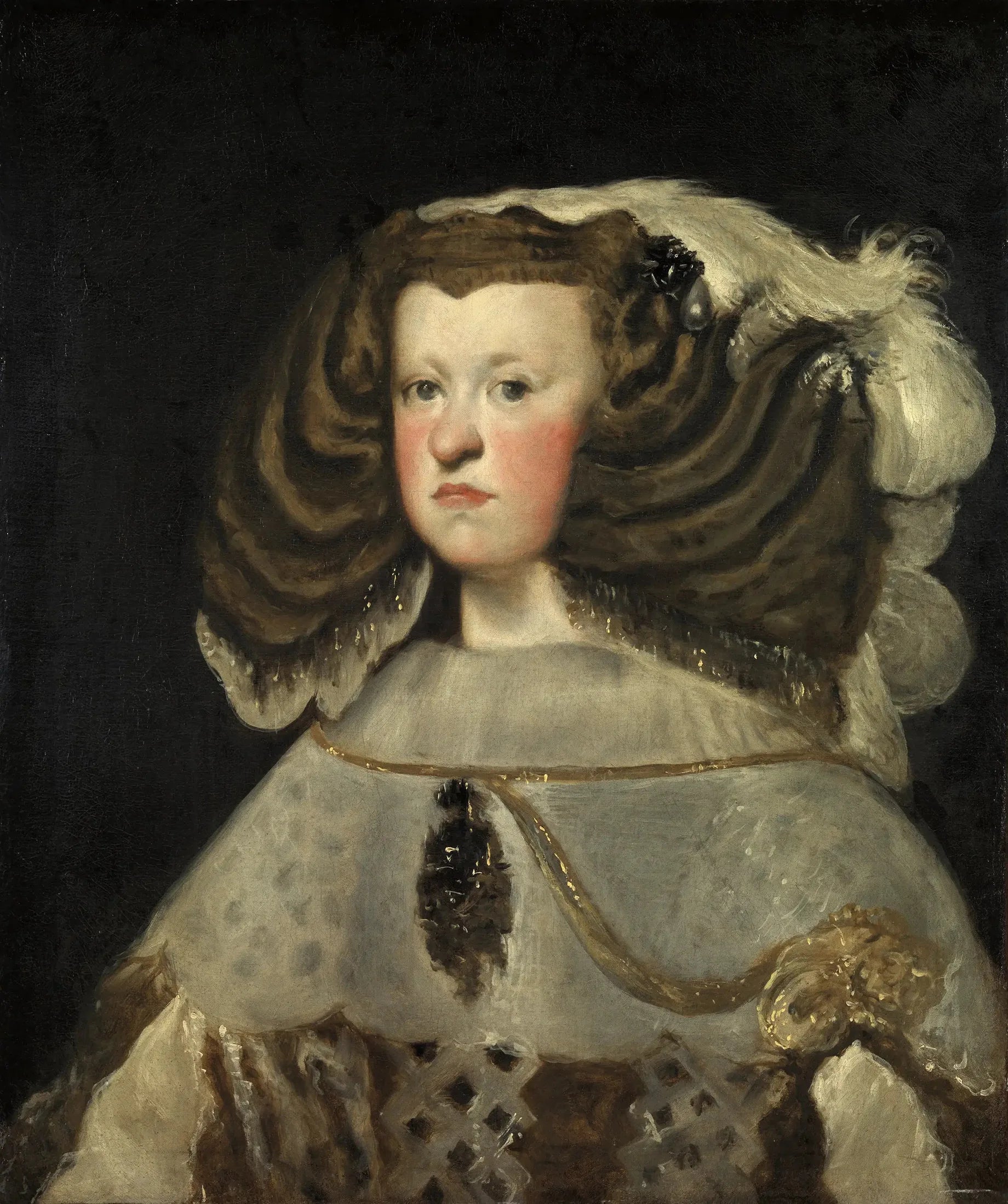 Portrait de Marianne d'Autriche, reine d'Espagne - Diego Velázquez image 1 reproduction artisanale de tableau