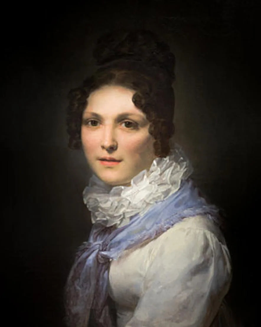 Portrait de Marie-Amélie Cogniet, sœur de l'artiste - Léon Cogniet image 1 copie peinte à la main à l’huile