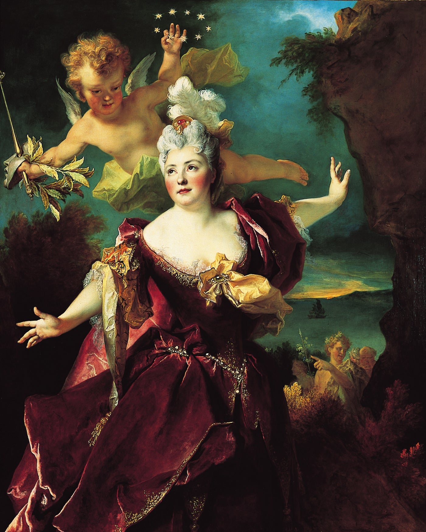 Portrait de Marie-Anne de Châteauneuf, dite Mlle Duclos, dans le rôle d'Ariane - Nicolas de Largillière image 1 reproduction artisanale de tableau