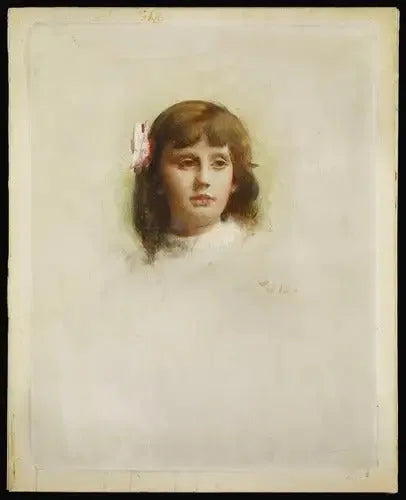 Portrait de Marie-Charlotte Madier-Trélat enfant - Léon Bonnat image 1 reproduction artisanale de tableau