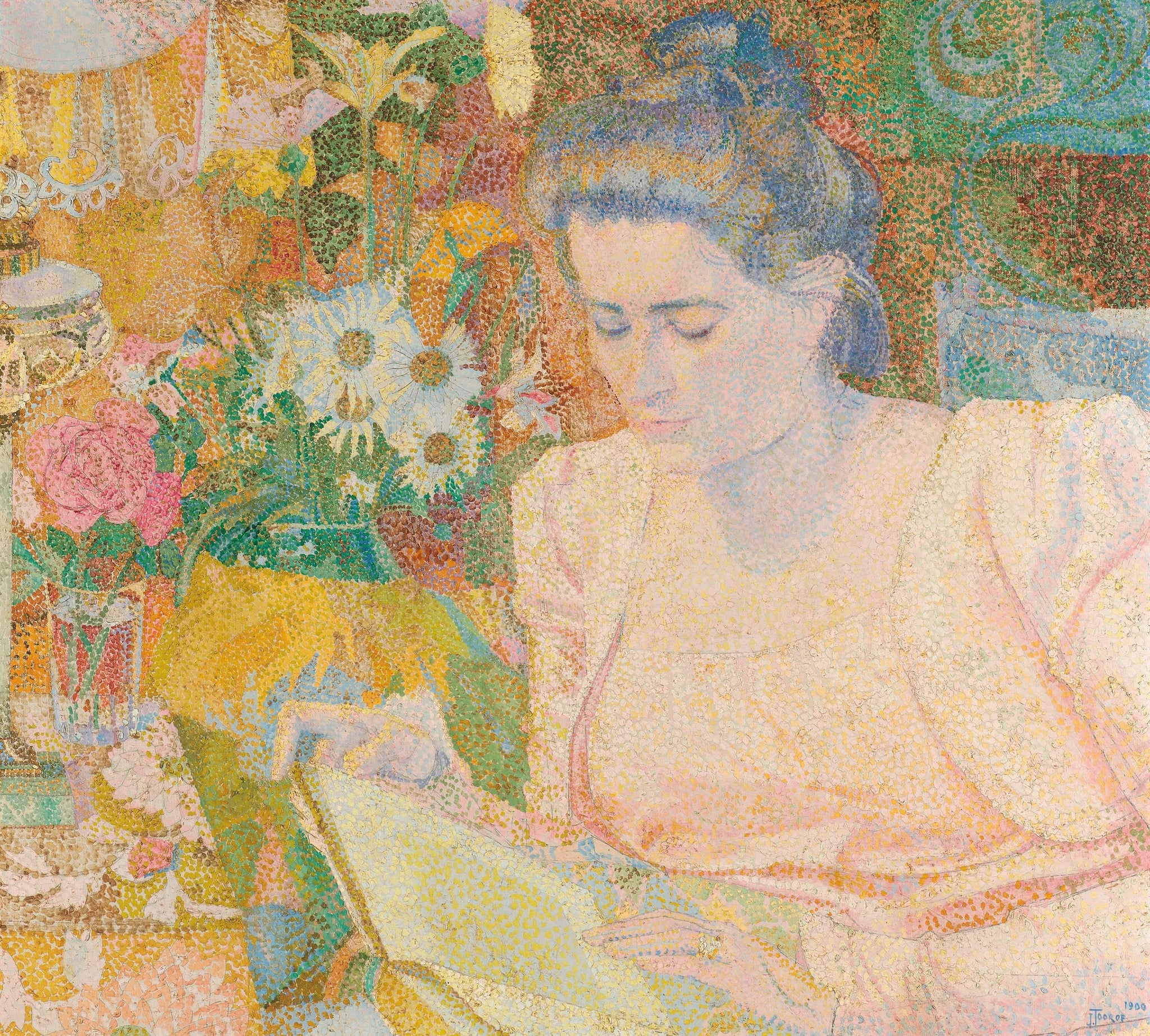 Portrait de Marie Jeanette de Lange - Jan Toorop image 1 tableau peint à l’huile sur toile