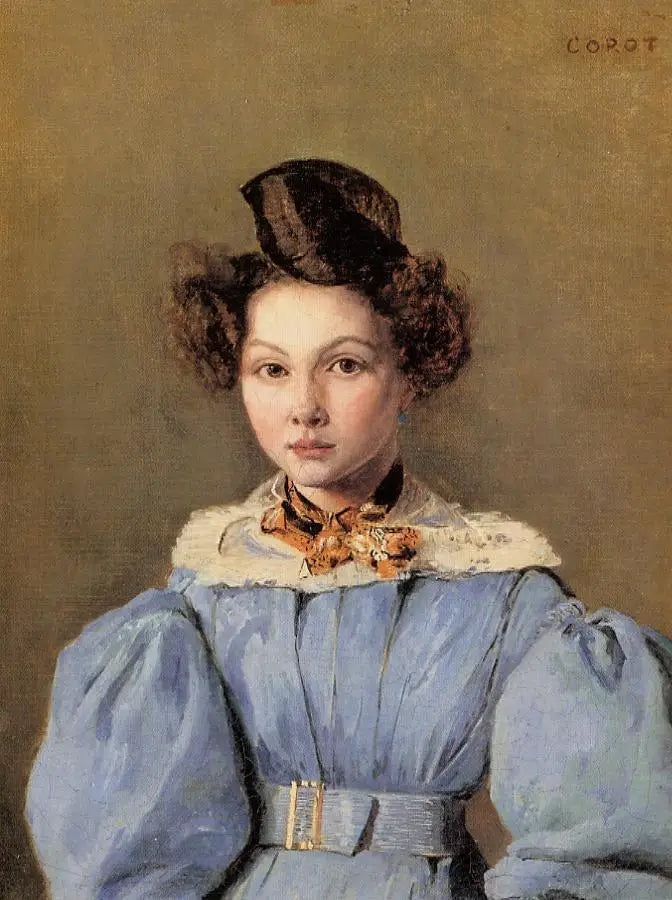 Portrait de Marie-Louise Laure Sennegon - Jean-Baptiste Camille Corot image 1 tableau peint à l’huile sur toile