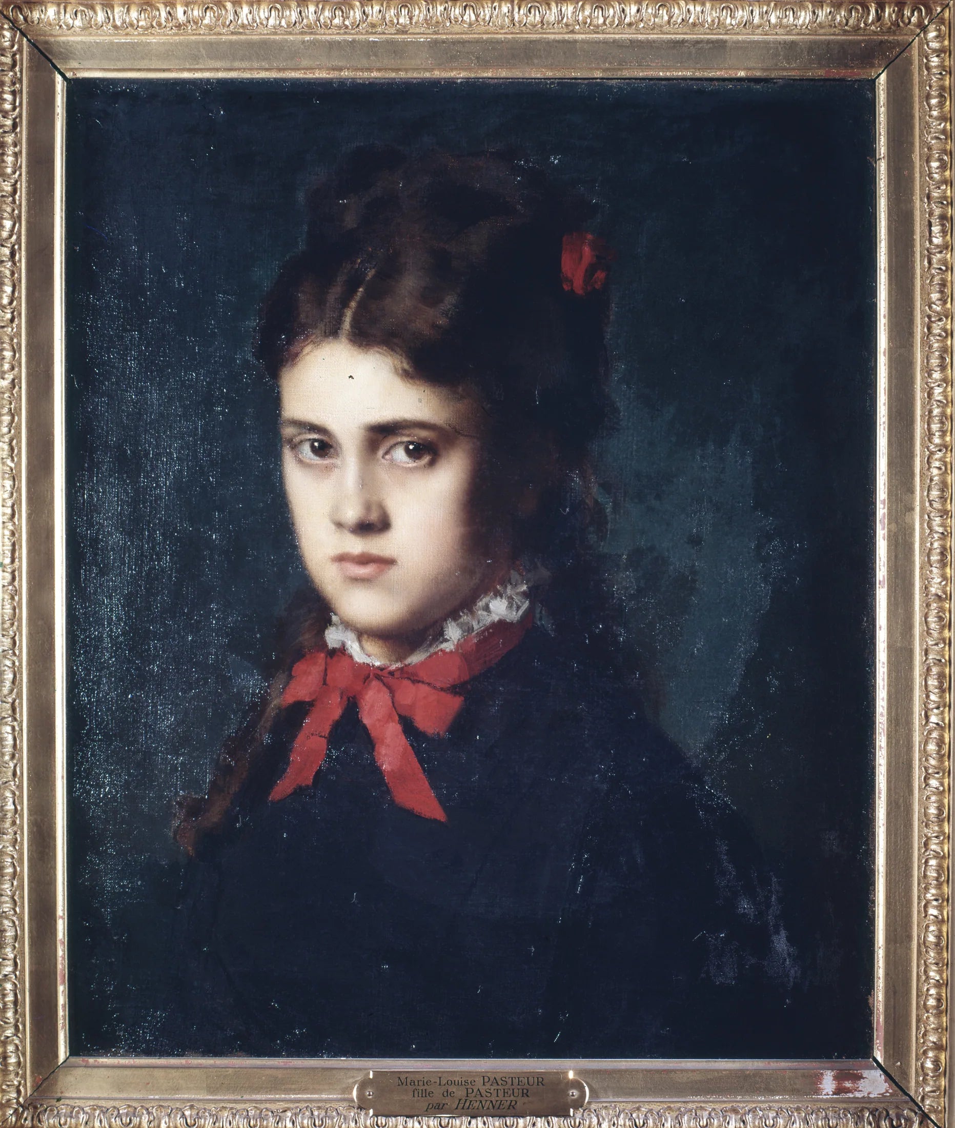 Portrait de Marie-Louise Vallery-Radot à 18 ans - Jean-Jacques Henner image 1 reproduction artisanale de tableau