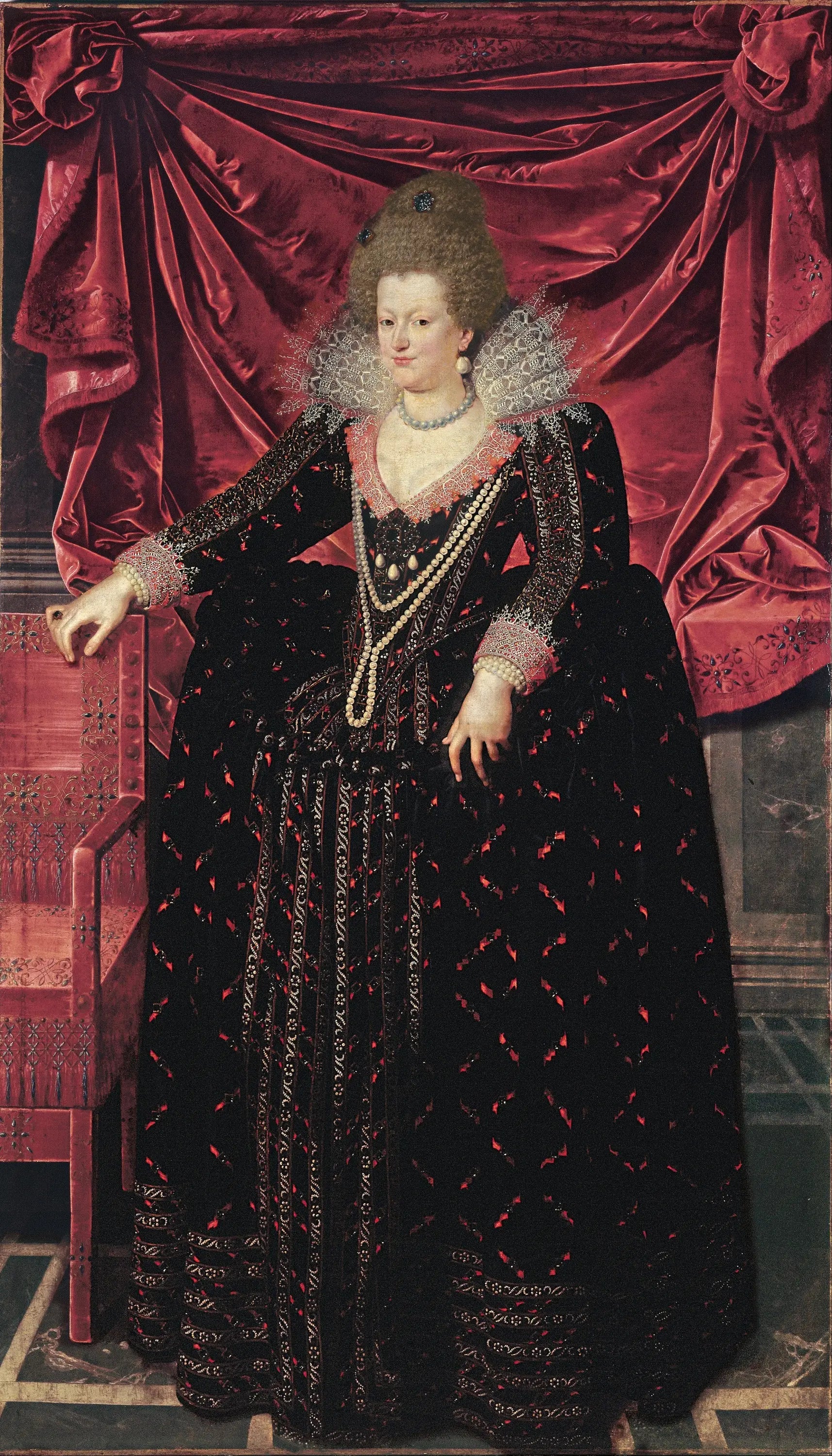 Portrait de Marie de Médicis - Frans Pourbus the Younger image 1 reproduction artisanale de tableau