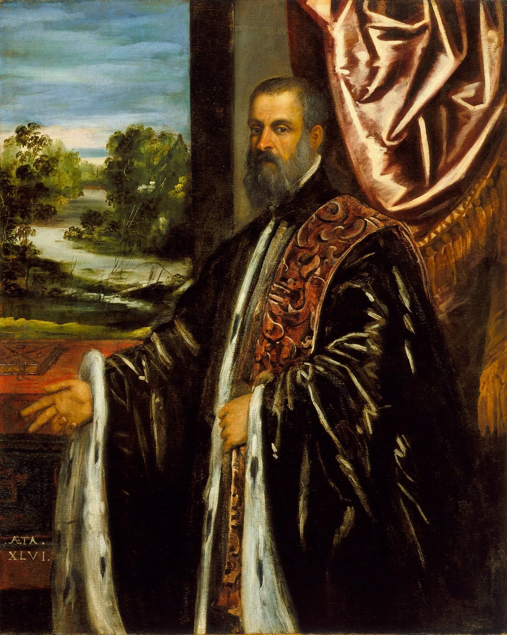 Portrait de Marino Grimani - Jacopo Tintoretto image 1 copie de tableau peinte à la main