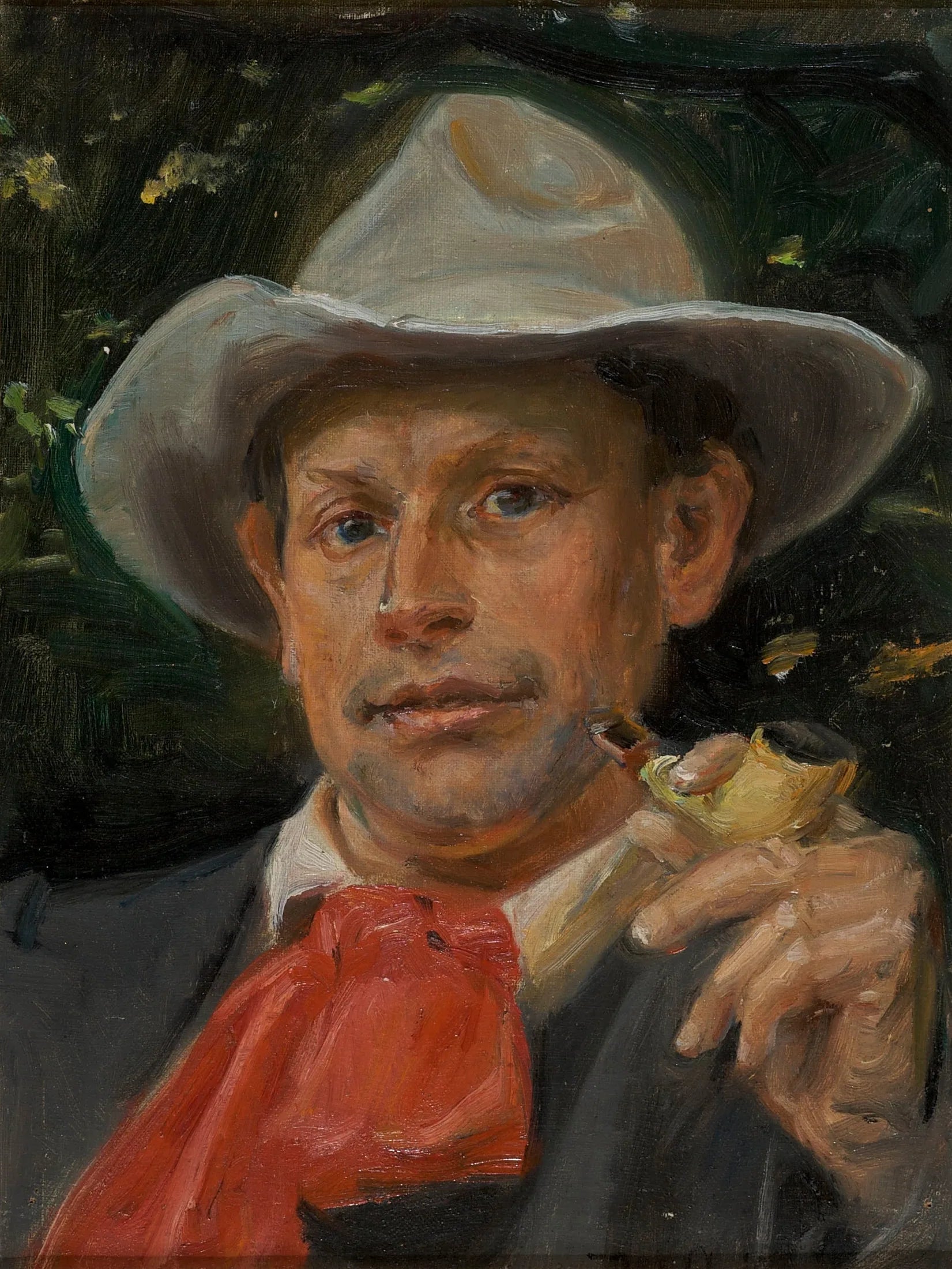 Portrait de Martin Andersen Nexø - Michael Peter Ancher image 1 copie peinte à la main à l’huile