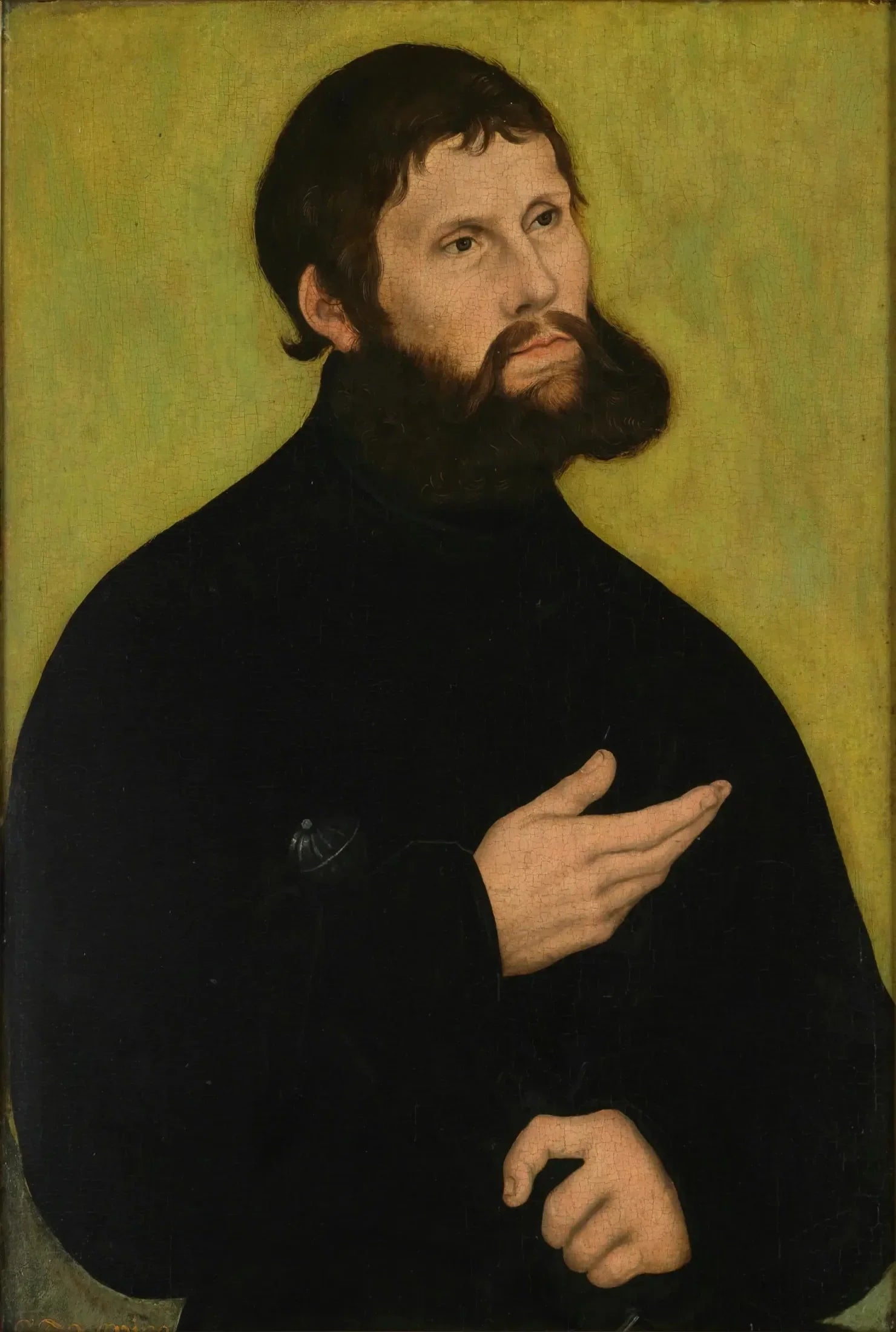 Portrait de Martin Luther en Junker Jörg - Lucas Cranach the Elder image 1 copie peinte à la main à l’huile