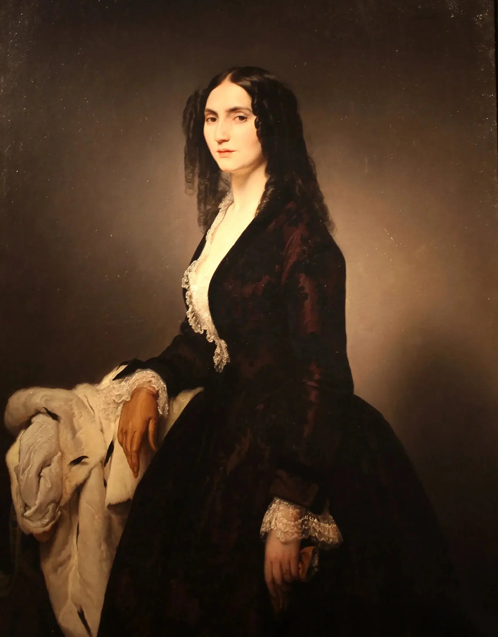 Portrait de Matilde Juva Branca - Francesco Hayez image 1 copie peinte à la main à l’huile