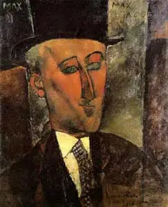 Portrait de Max Jacob - Amedeo Modigliani image 1 reproduction réalisée par Alpha Reproduction
