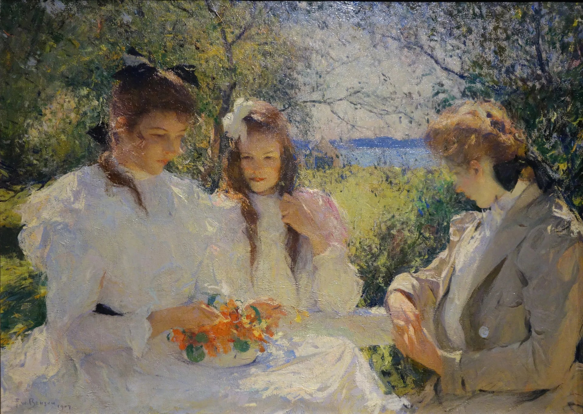 Portrait de mes filles - Frank Weston Benson image 1 reproduction réalisée par Alpha Reproduction