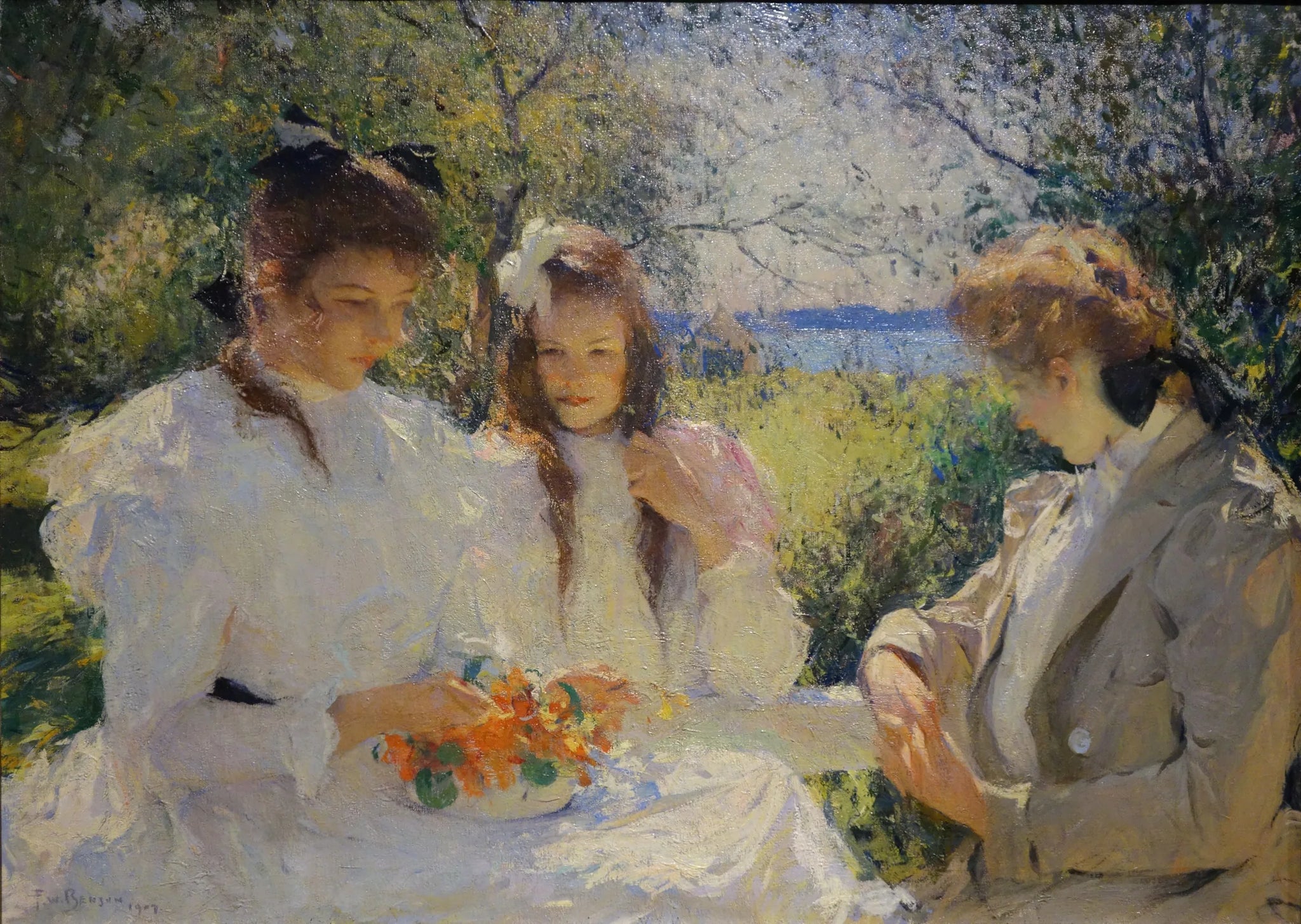 Portrait de mes filles - Frank Weston Benson image 1 reproduction réalisée par Alpha Reproduction
