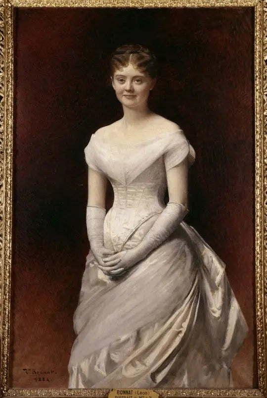 Portrait de Mlle Denouille - Léon Bonnat image 1 copie de tableau peinte à la main