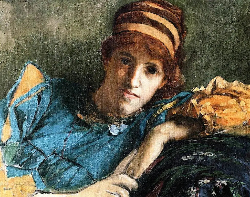 Portrait de Mlle Laura Theresa Epps (Lady Alma Tadema) - Lawrence Alma-Tadema image 1 tableau peint à l’huile sur toile