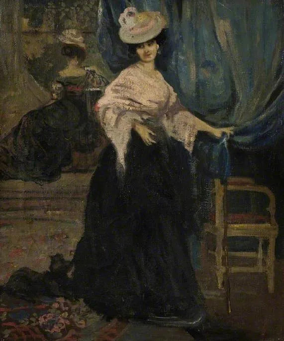 Portrait de Mme Amy Halford - Charles Conder image 1 reproduction de peinture à l’huile