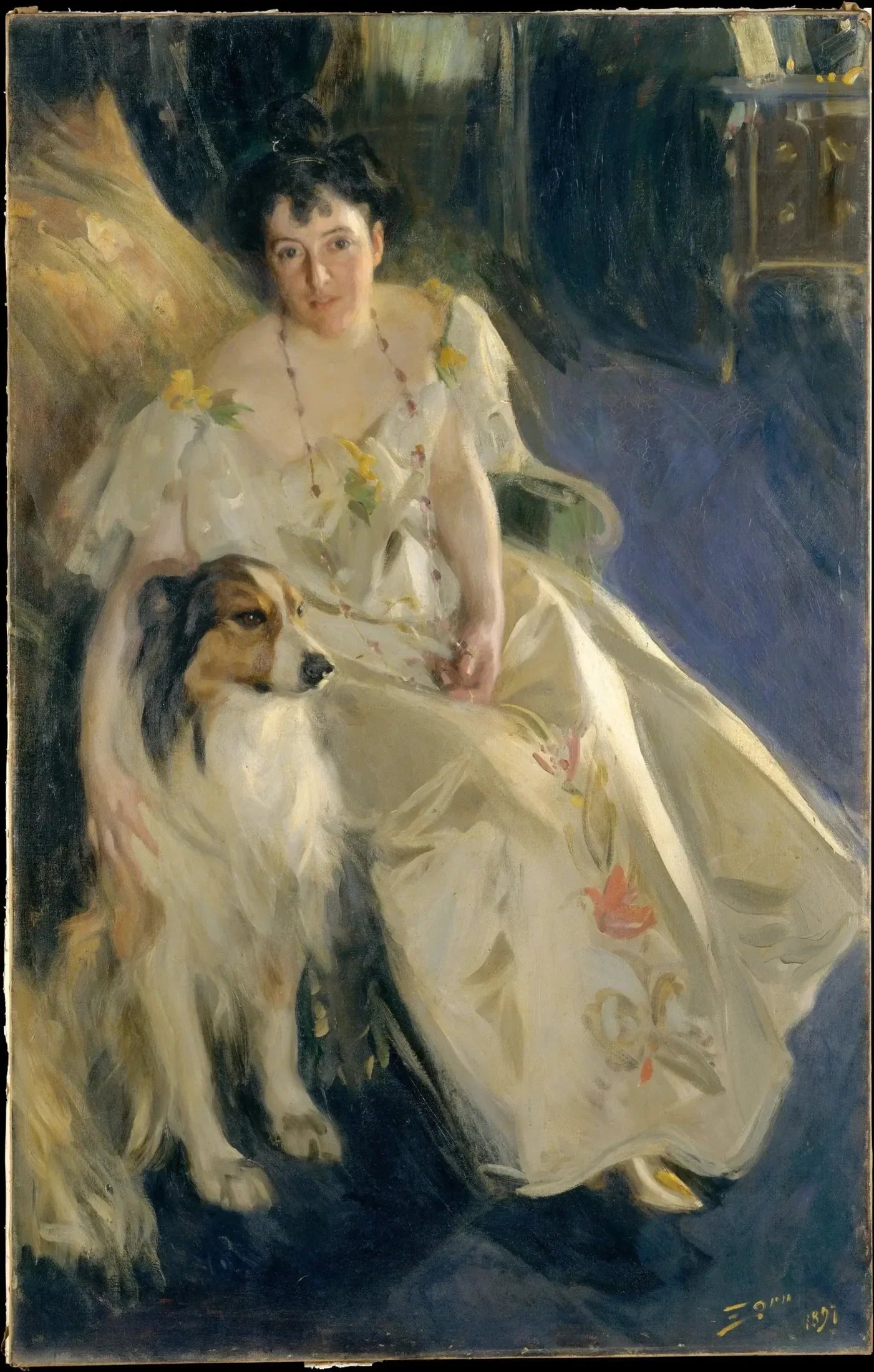 Portrait de Mme Bacon - Anders Zorn image 1 copie peinte à la main à l’huile