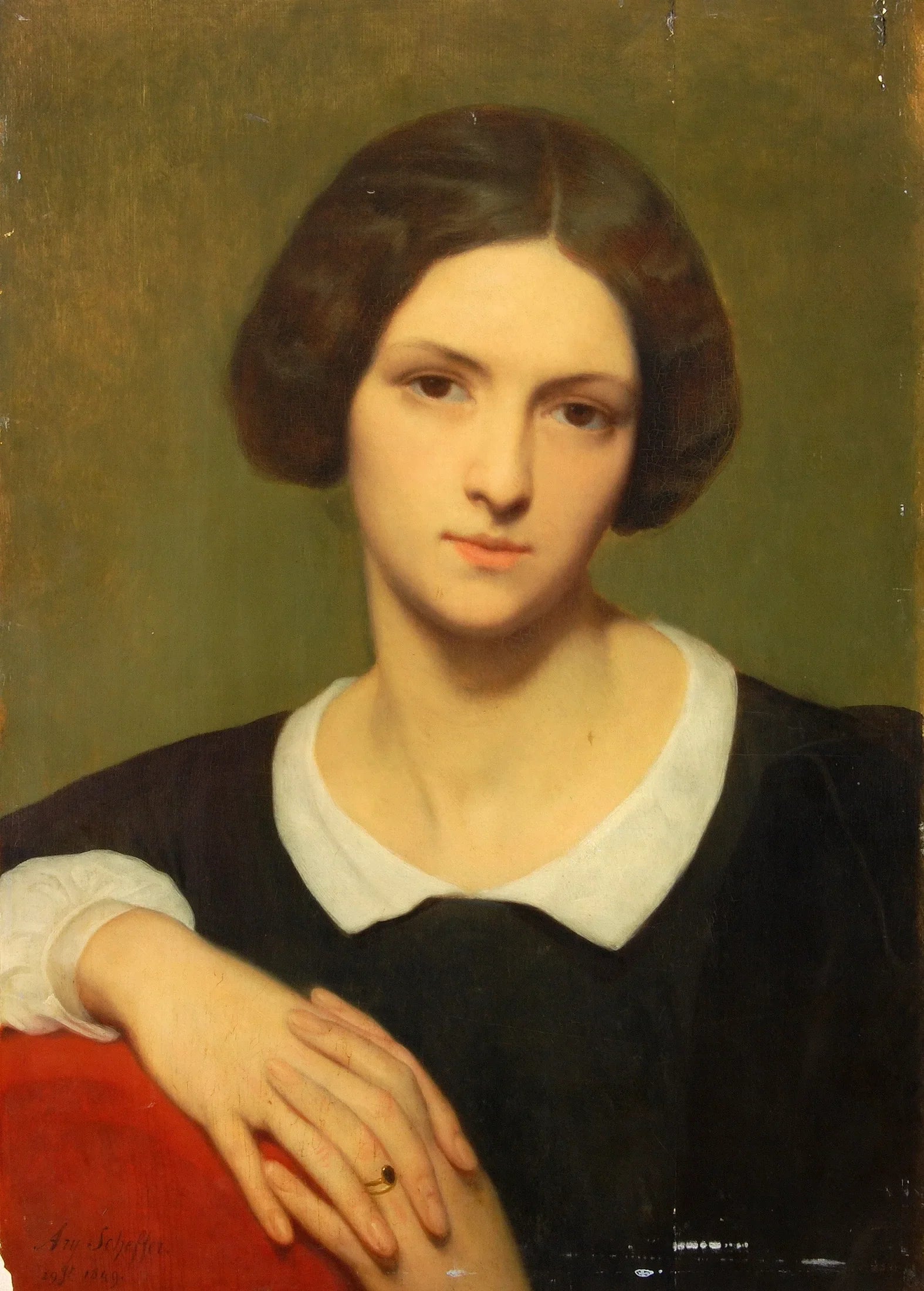 Portrait de Mme Cornelia Marjolin, née Scheffer, à l'âge de 19 ans - Ary Scheffer image 1 copie peinte à la main à l’huile