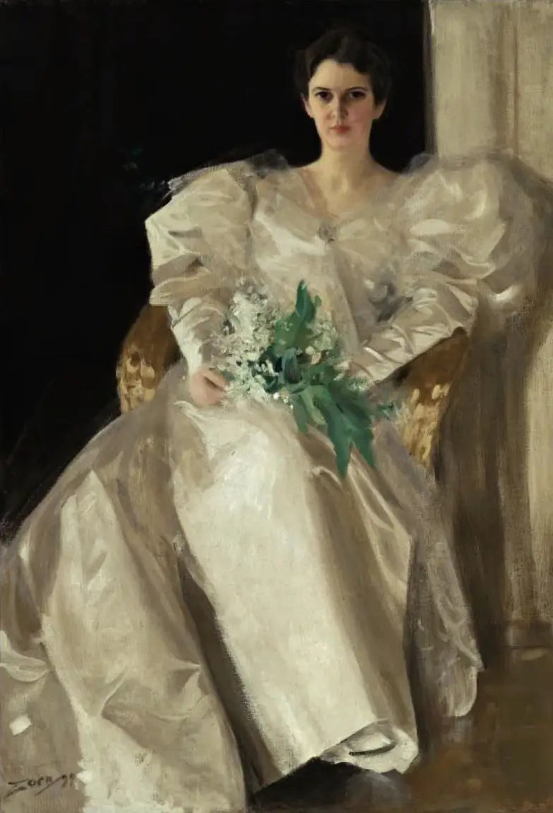 Portrait de Mme Eben Richards - Anders Zorn image 1 reproduction artisanale de tableau