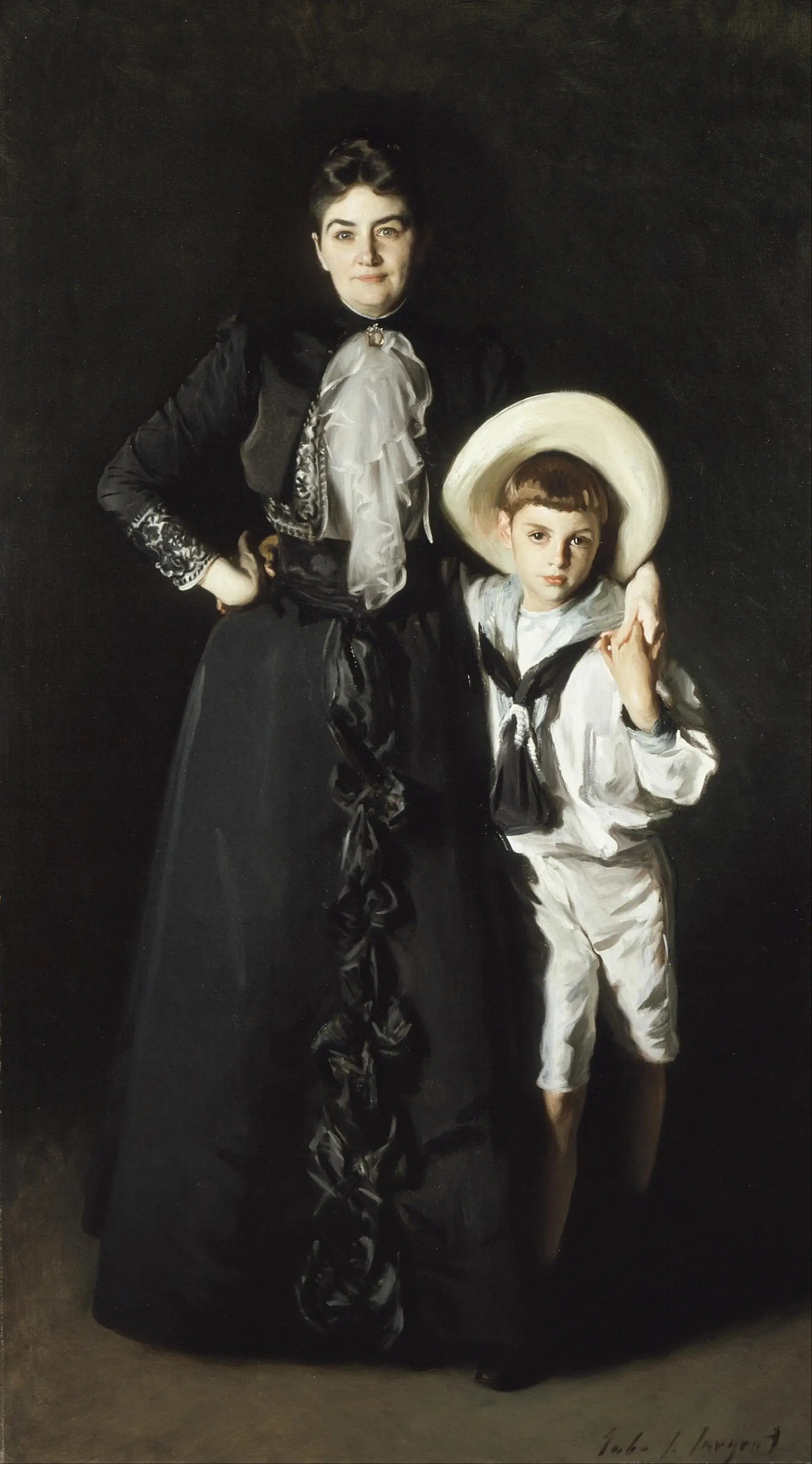 Portrait de Mme Edward L. Davis et de son fils, Livingston Davis - John Singer Sargent image 1 reproduction artisanale de tableau