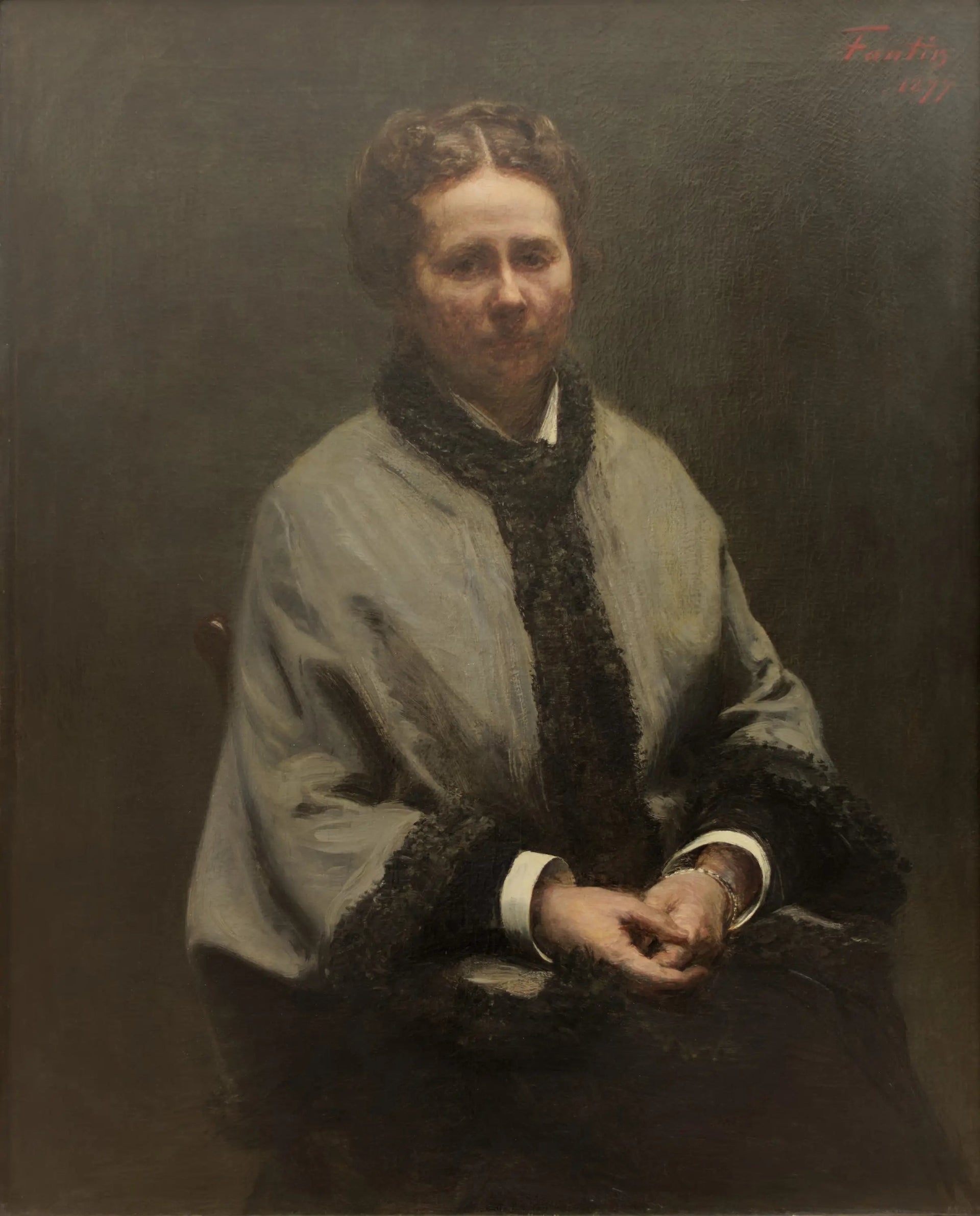 Portrait de Mme Fantin-Latour - Henri Fantin-Latour image 1 copie peinte à la main à l’huile