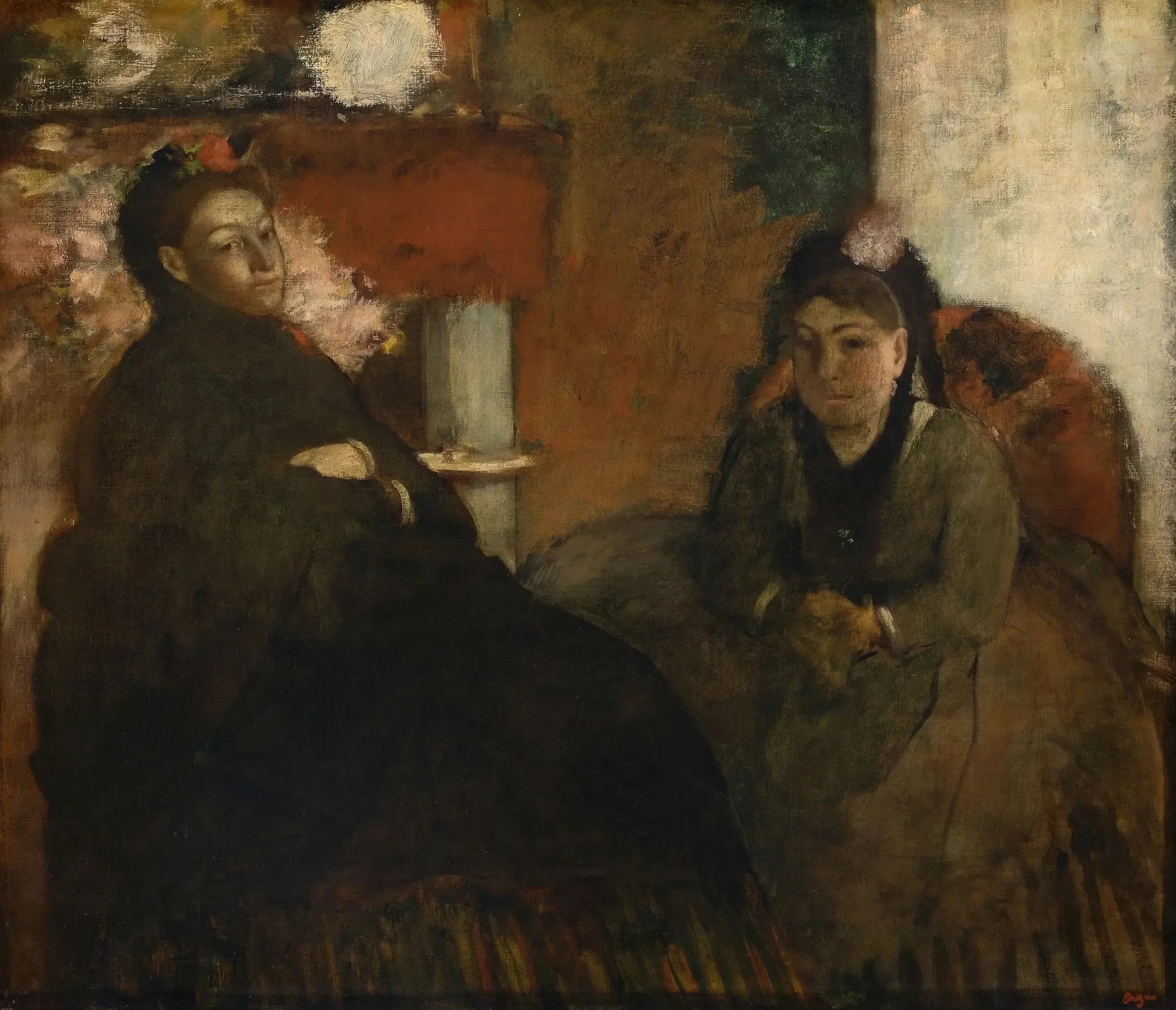 Portrait de Mme Lisle et Mme Loubens - Edgar Degas image 1 copie peinte à la main à l’huile