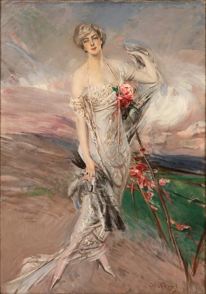 Portrait de Mme Peter Cooper Hewitt - Giovanni Boldini image 1 copie peinte à la main à l’huile