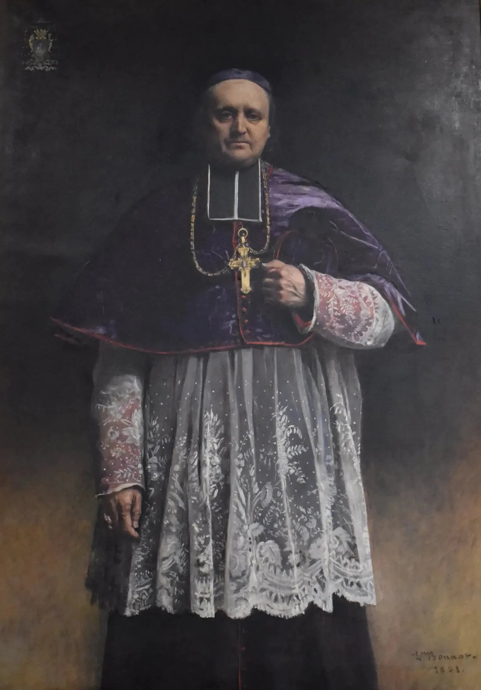 Portrait de Monseigneur Félix-Arsène Billard - Léon Bonnat image 1 reproduction artisanale de tableau