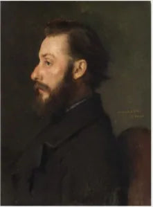 Portrait de Monsieur A. Koch - Jean-Jacques Henner image 1 reproduction artisanale de tableau